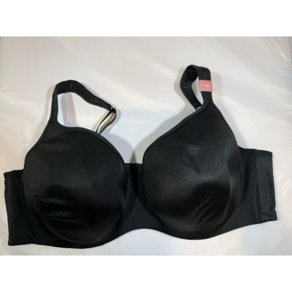 Cacique Black‎ Underwire Full Coverage Smooth Lightly Lined Balconette Bra 50C